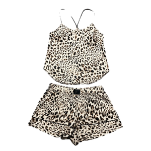 Victoria’s Secret Cheetah Print Satin Sleep Set Size Small